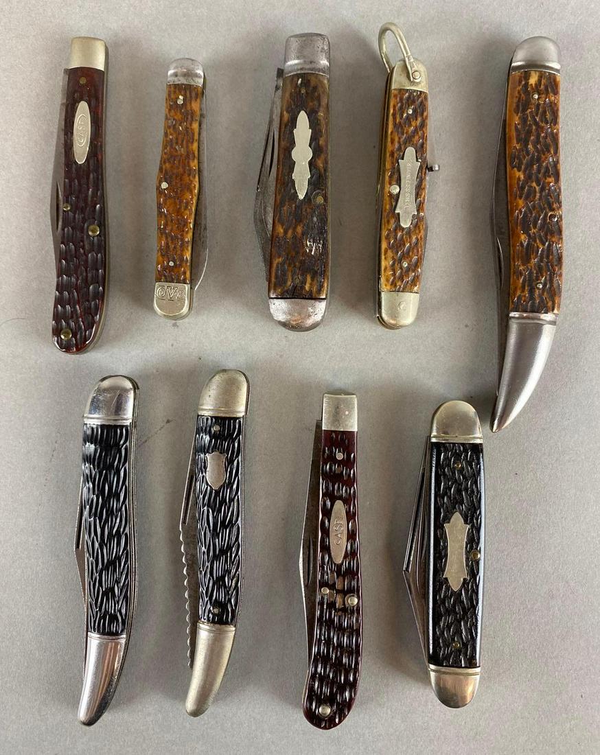 Group of 9 Folding Pocket Knives (1 of 3)