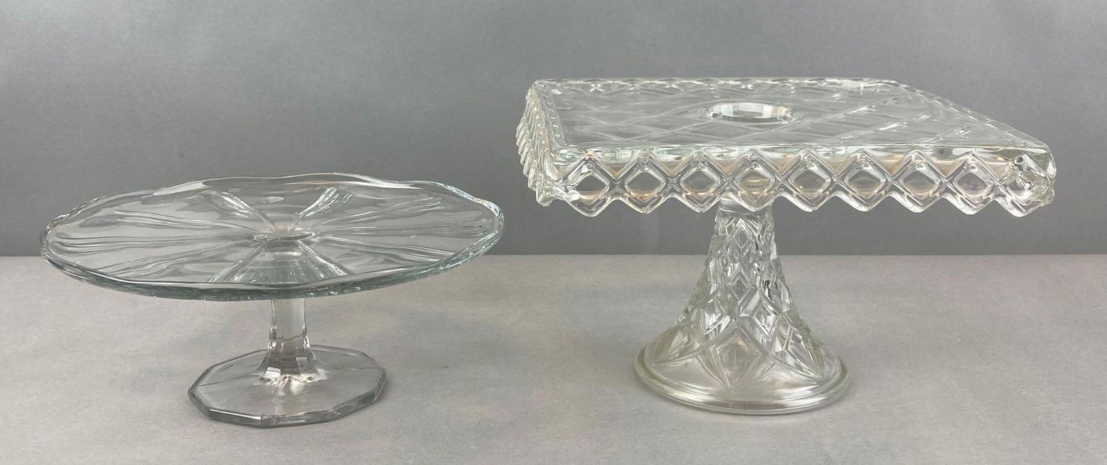 Group of 2 Glass Cake Pedestals (1 of 6)