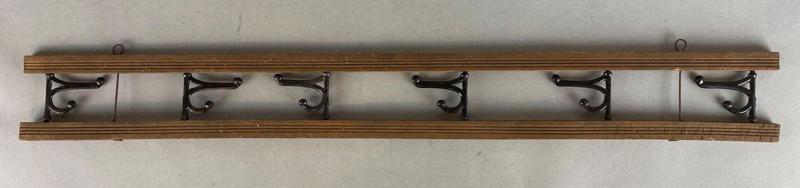Wood and Cast Metal Folding Coat Hanger (1 of 3)