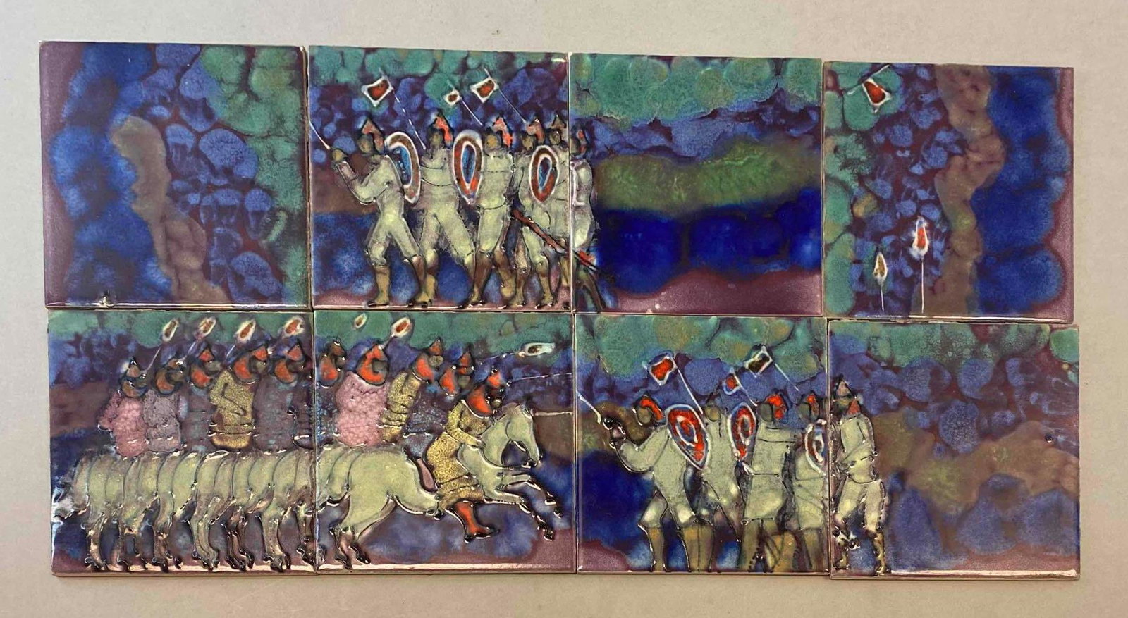 Group of 8 Richards Tiles: measures 6 x 6 1/2 inches