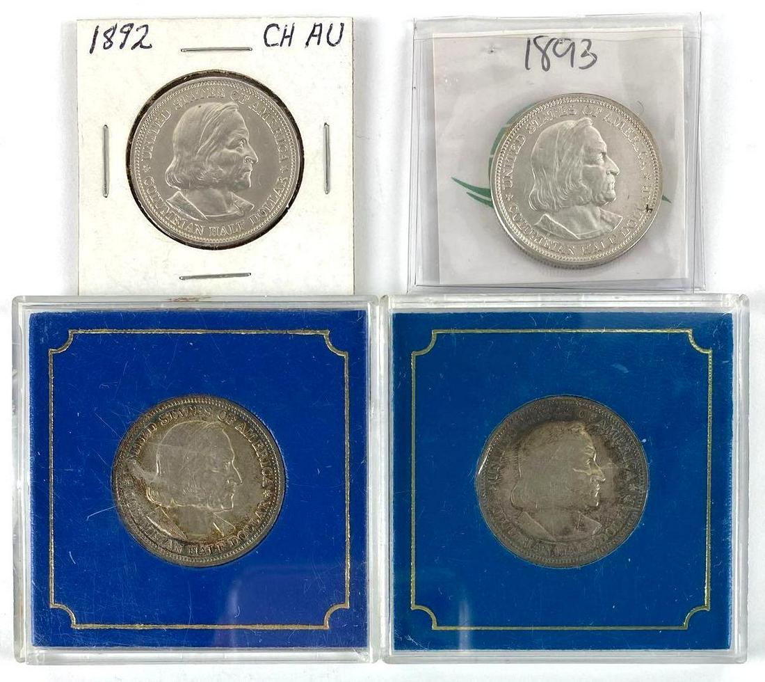 Group of (4) 1892 Columbian Exposition Half Dollars (1 of 2)