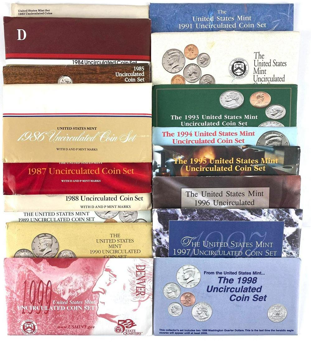 Group of (17) 1983-99 US Mint Sets (1 of 1)