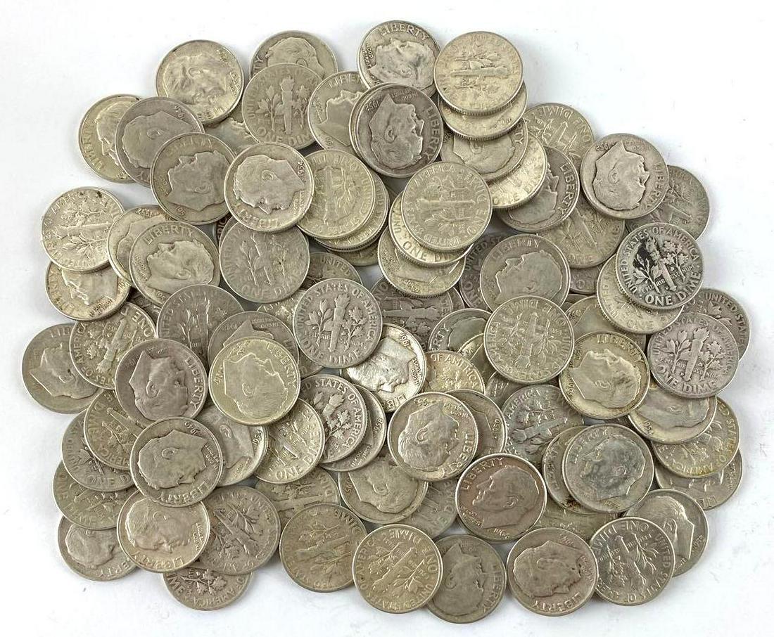 Group of (100) Roosevelt Silver Dimes (1 of 1)