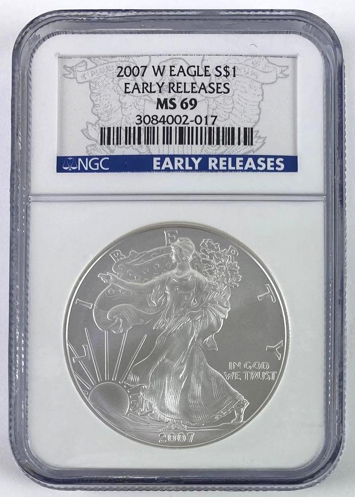 2007 W American Silver Eagle Early Releases (NGC) MS69 (1 of 2)