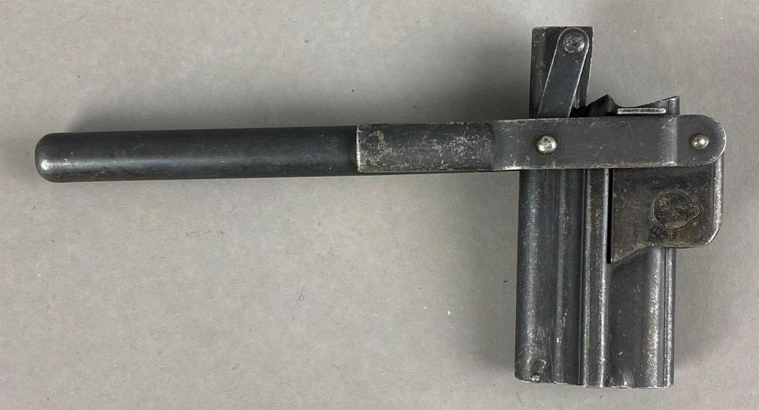 WW2 German Luger P08 Snail Drum Magazine Loader: Marked. 4 x 7 1/2 x 1 inches