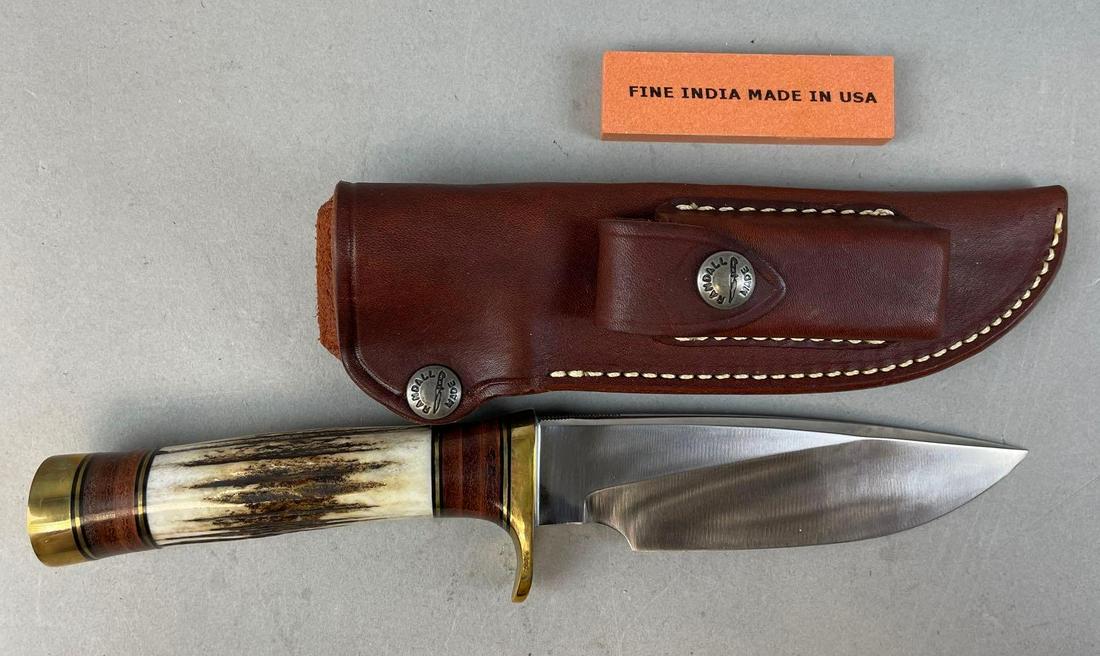Randall Made Fixed Blade Trapper Knife With Sheath Auction