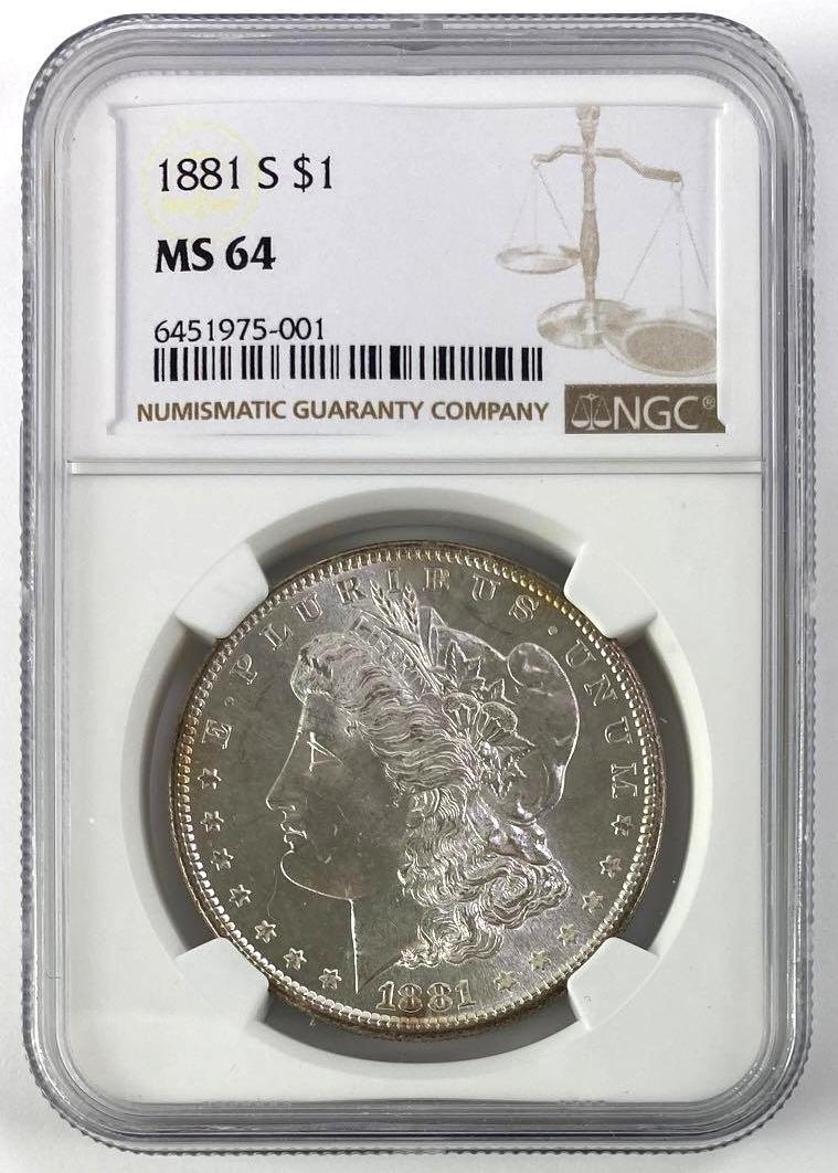 1881 S Morgan Silver Dollar (NGC) MS64 (1 of 2)