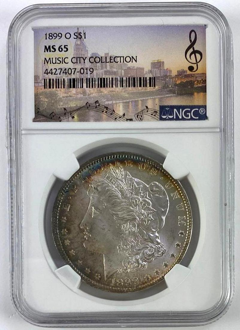 1899 O Morgan Silver Dollar Music City Collection (NGC) MS65 (1 of 2)