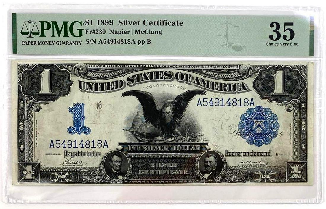1899 $1 Silver Certificate (PMG) 35 CVF (1 of 2)