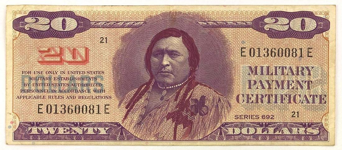 American Indian $20 Military Payment Certificate (1 of 2)