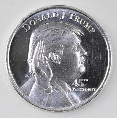 Donald Trump 1oz. .999 Fine Silver: One Ounce .999 Fine Silver.