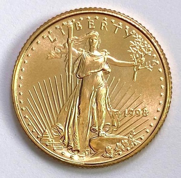 1998 $5 American Eagle 1/10oz. Fine Gold (1 of 2)