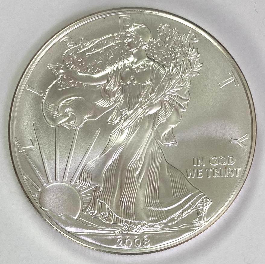2008 American Eagle 1oz Fine Silver Dollar (1 of 2)