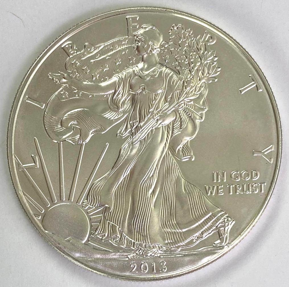2013 American Eagle 1oz Fine Silver Dollar (1 of 2)
