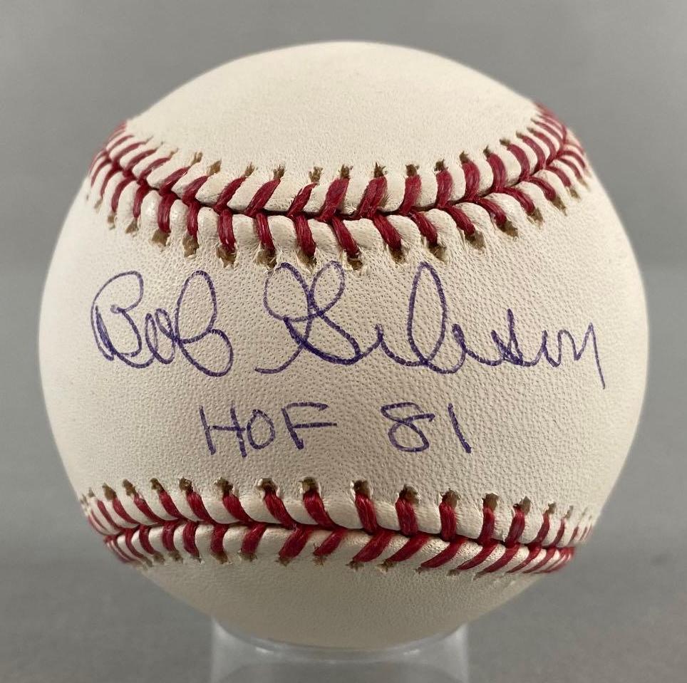 Bob Gibson HOF 81 Signed Baseball with Ticket (1 of 4)