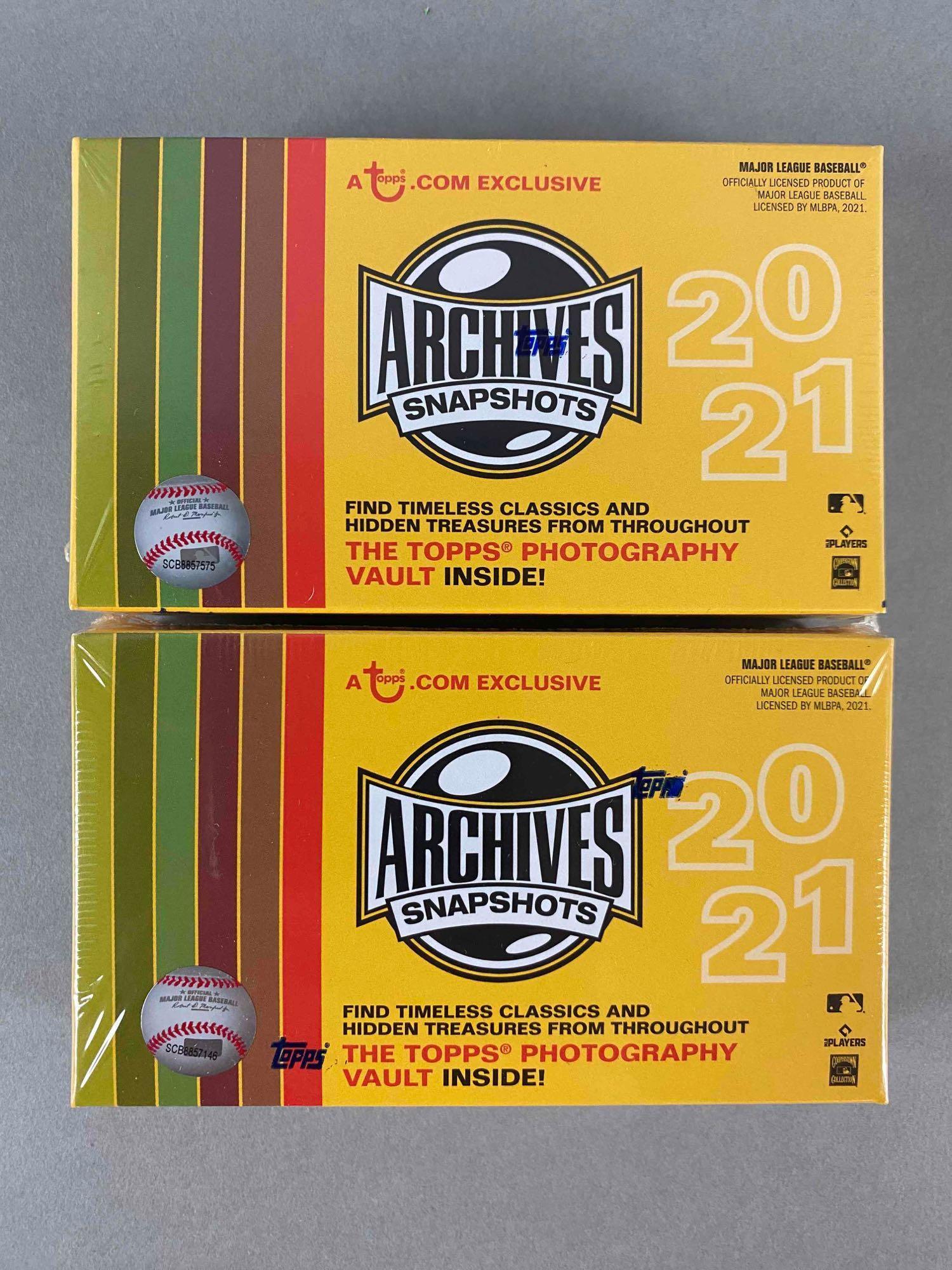 2 - 2021 Topps Archives Snapshots Baseball Factory Sealed Boxes (1 of 3)