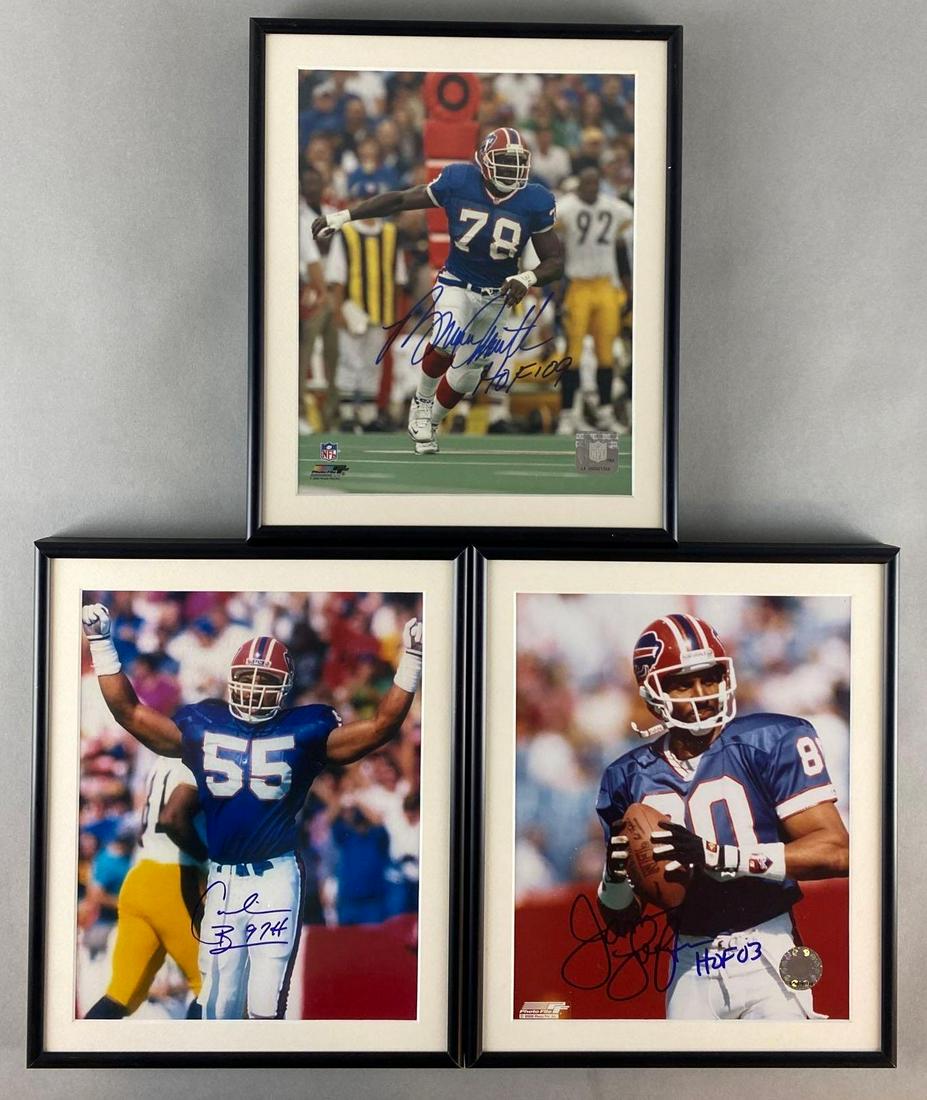 3 - Buffalo Bills HOFs Signed Photos with Inscriptions and COA (1 of 2)