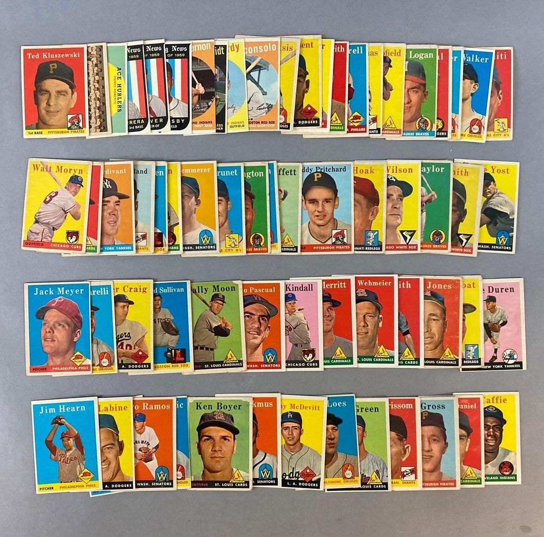 69 - 1958 - 59 Topps Baseball Cards with Stars (1 of 2)