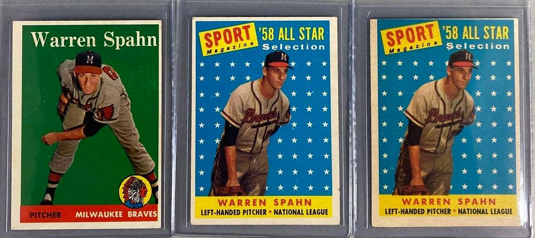 3 - 1958 Topps Warren Spahn Cards (1 of 2)
