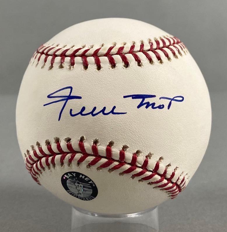 Willie Mays Signed Baseball with COA (1 of 5)
