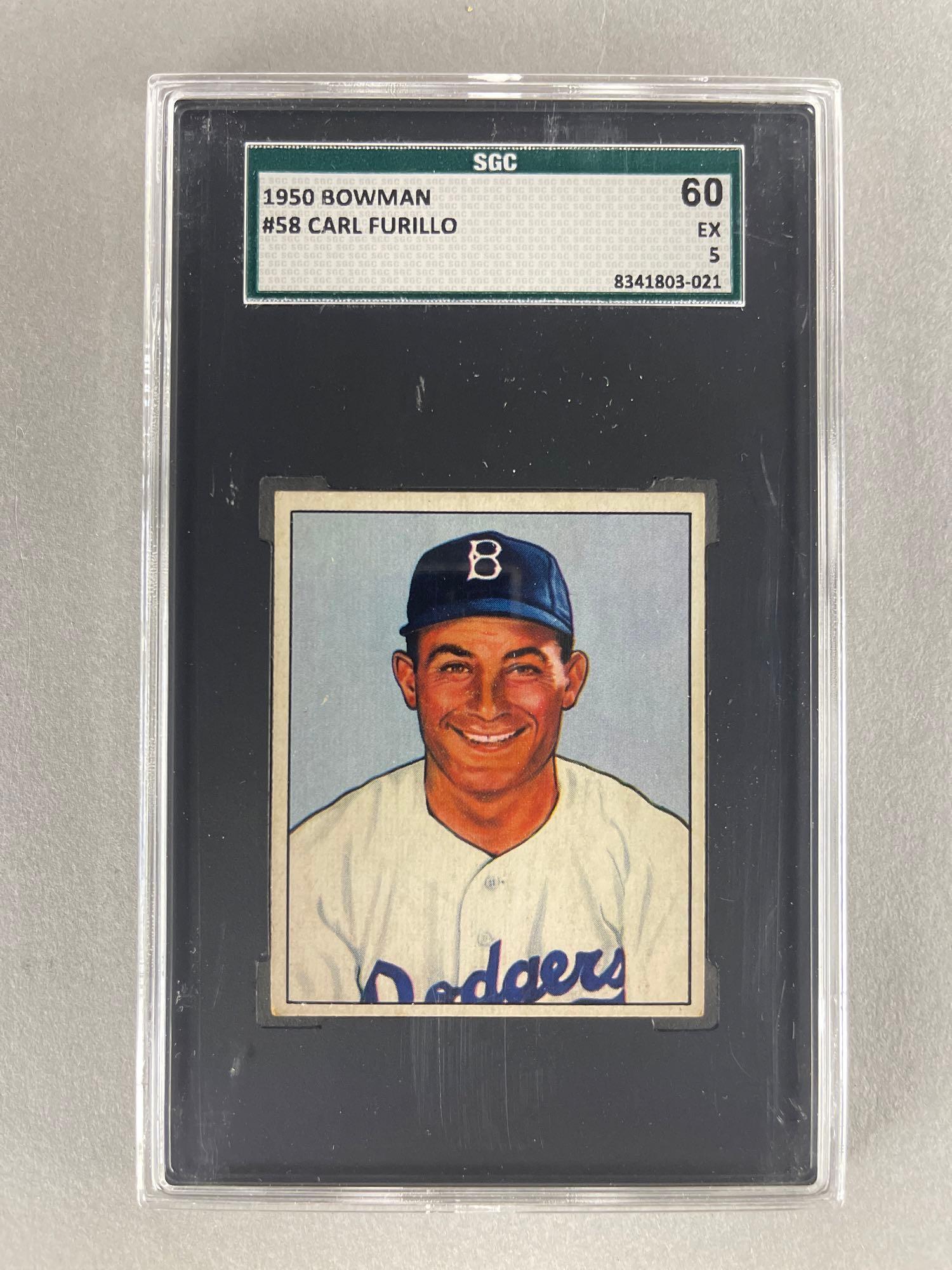 1950 Bowman Carl Furillo #58 SGC 5 (1 of 2)