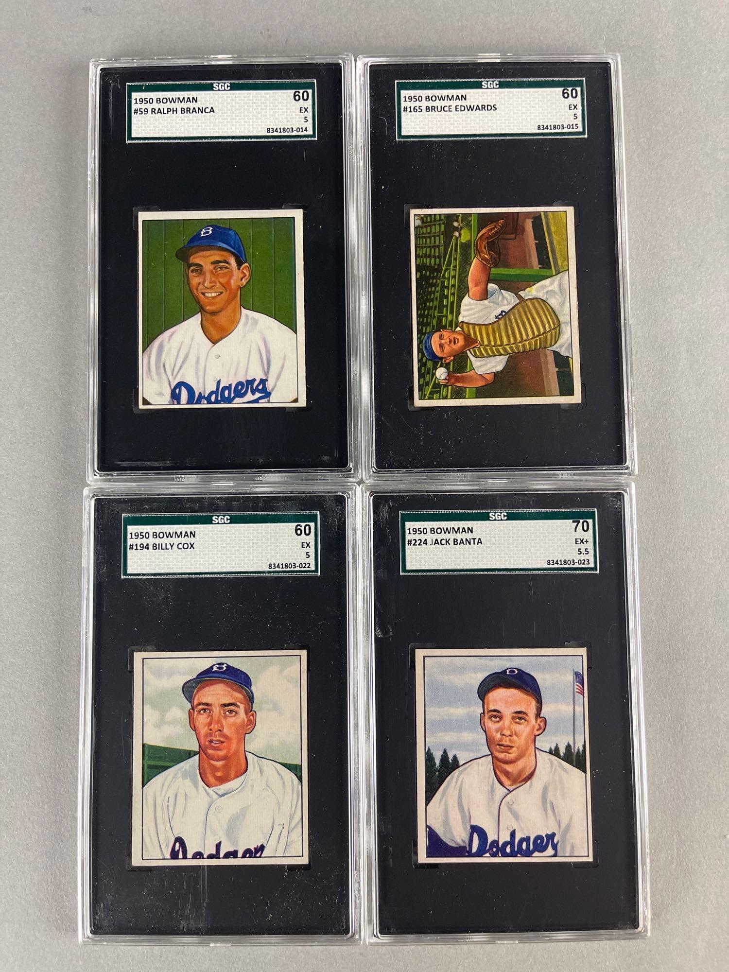 4 - 1950 Bowman Brooklyn Dodgers SGC 5s or Better (1 of 2)