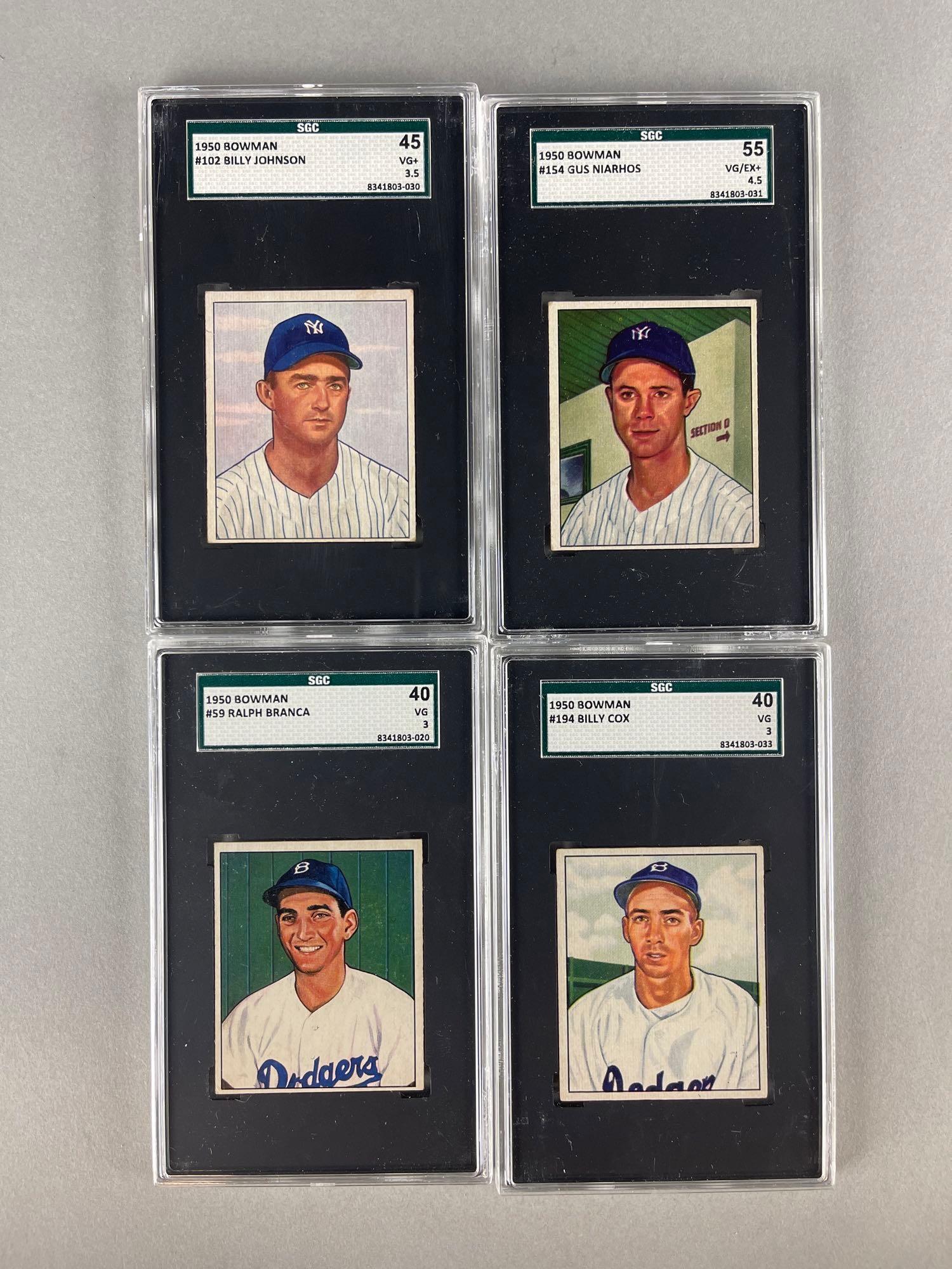 4 - 1950 Bowman Baseball SGC Graded Cards (1 of 2)