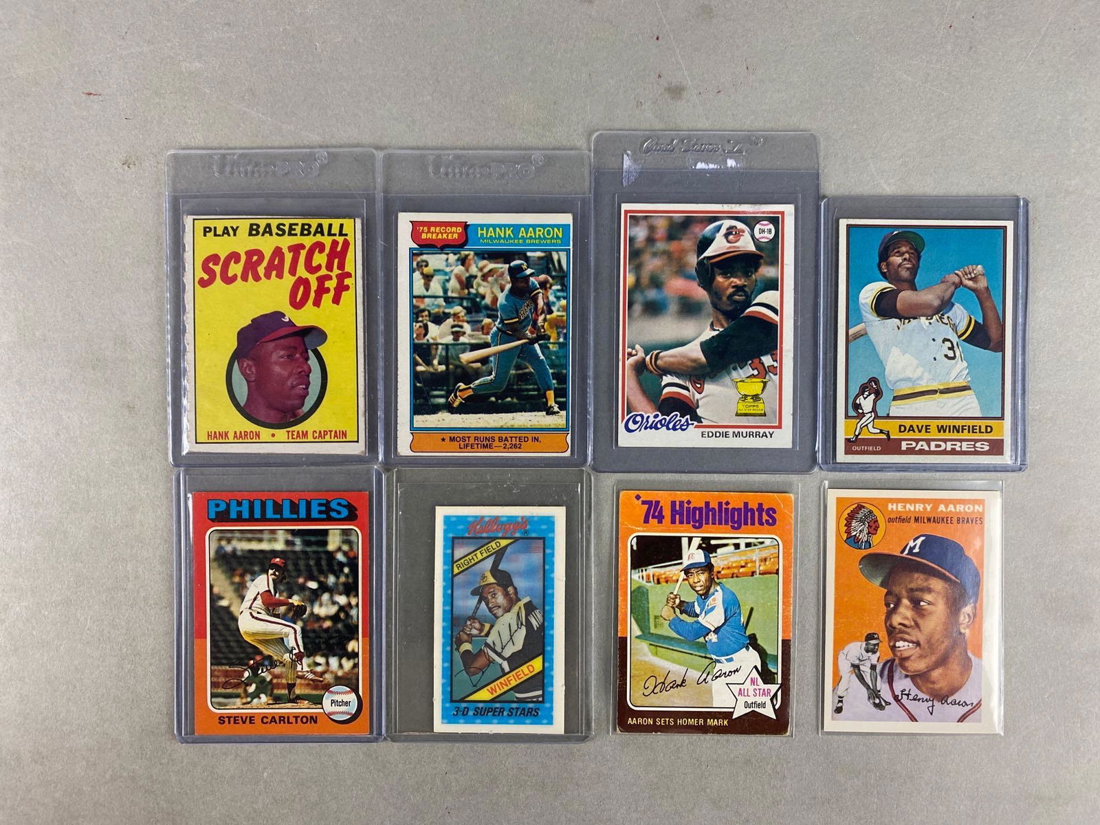 8 - 1970s Baseball HOFs Cards (1 of 3)
