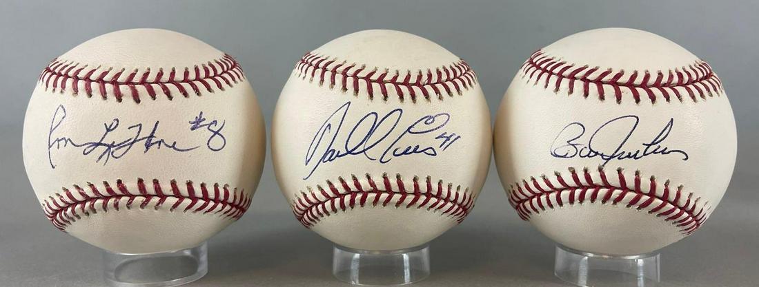4 - Detroit Tigers Sats Signed Baseballs with Inscriptions (1 of 3)