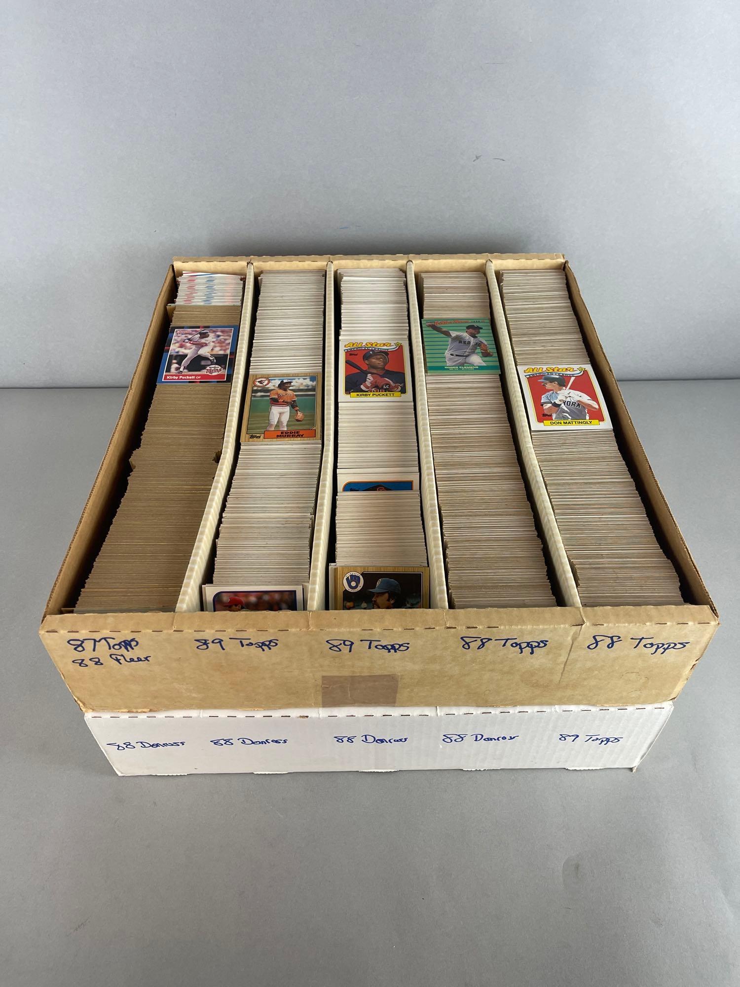 9000+ 1983 - 89 Topps, Fleer and Donruss Baseball Cards with HOFs, Stars and Rookies (1 of 5)