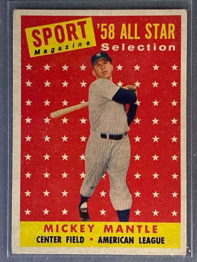1958 Topps Mickey Mantle All-Star #487 (1 of 2)