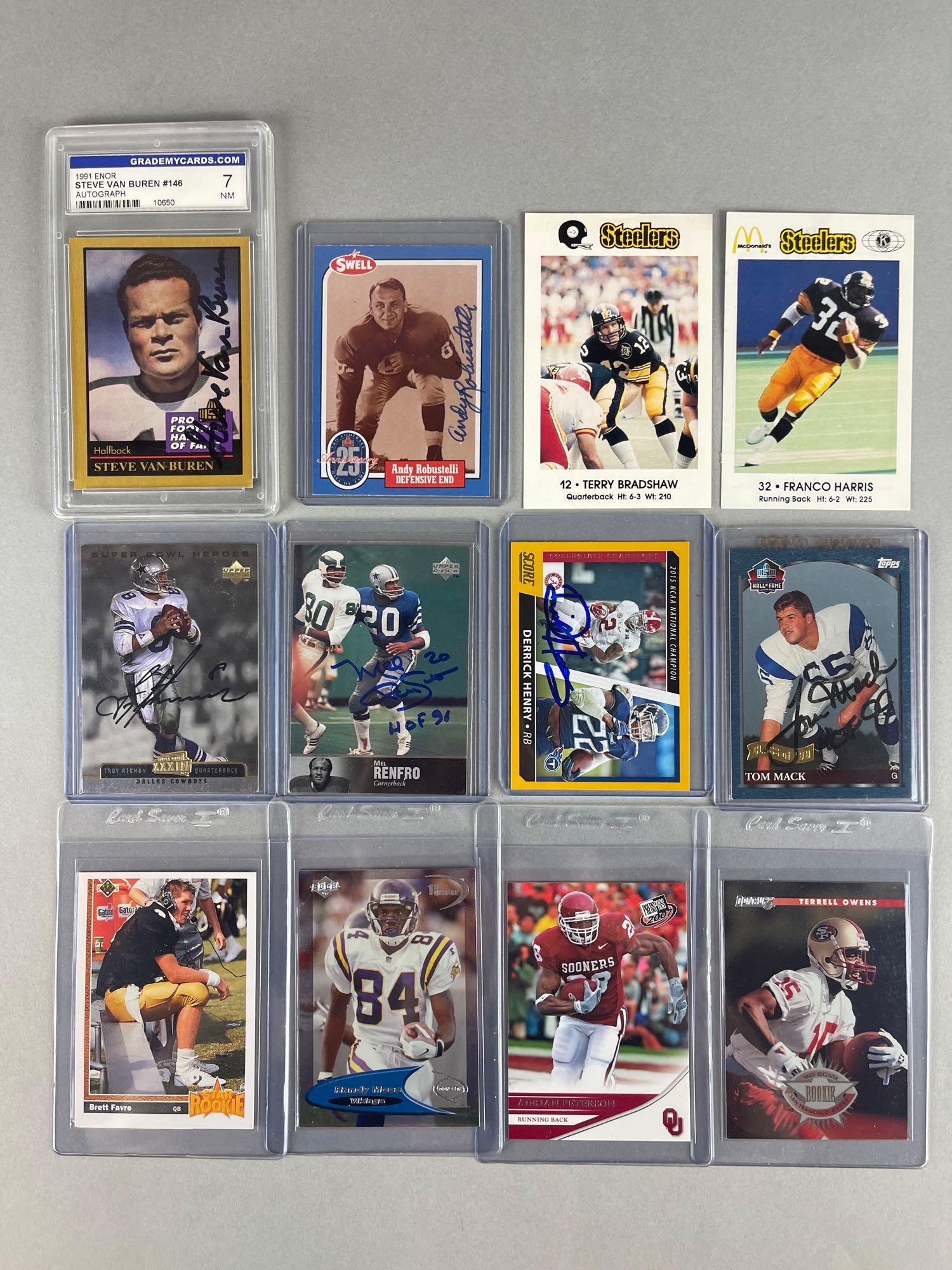 13 - 1983 - 2021 Assorted Football Cards with HOFs Autographs and Rookies (1 of 2)