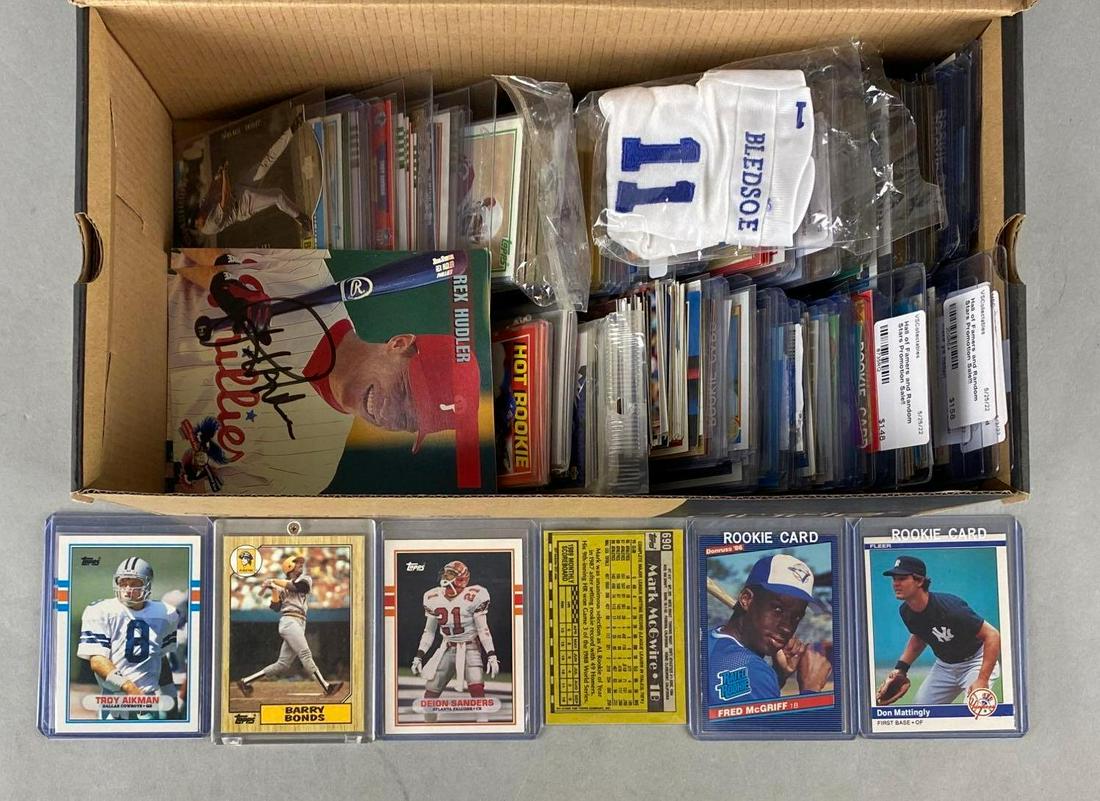 500+ Baseball and Football Cards with HOFs Stars and Rookies (1 of 3)