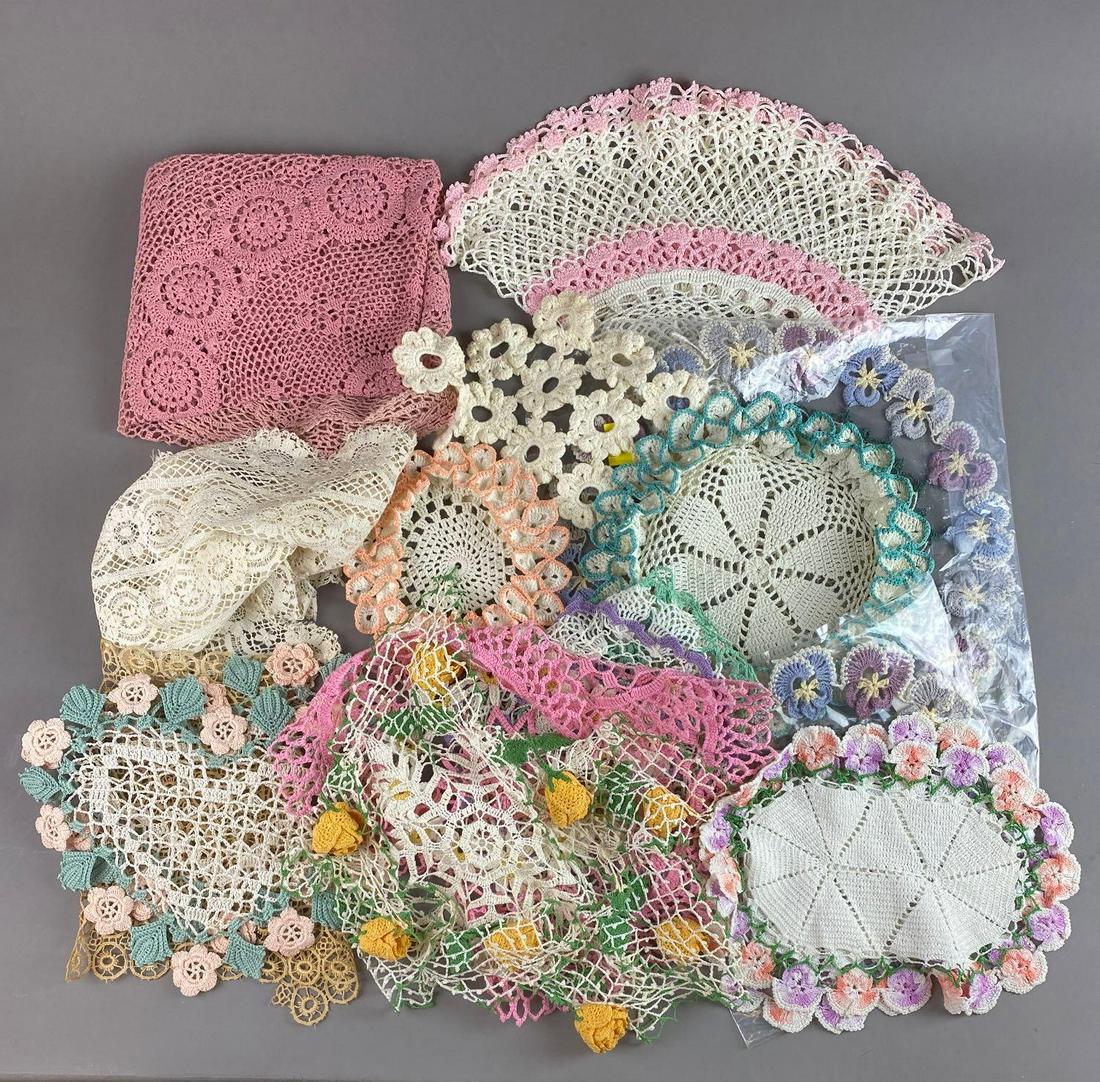 Group of 15+ Doilies and Decorative Table Cloths (1 of 5)
