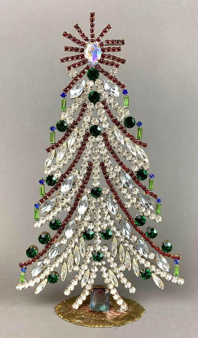Czechoslovakian Rhinestone Christmas Tree (1 of 3)