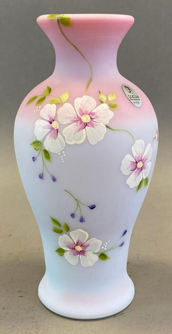 Shelly Fenton Hand Painted Floral Glass Vase (1 of 7)