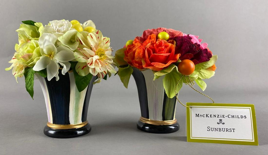 Group of 2 Mackenzie Childs Miniature Flower Bouquets (1 of 5)