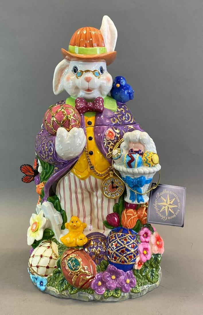 Christopher Radko Easter Bunny Holiday Cookie Jar (1 of 8)