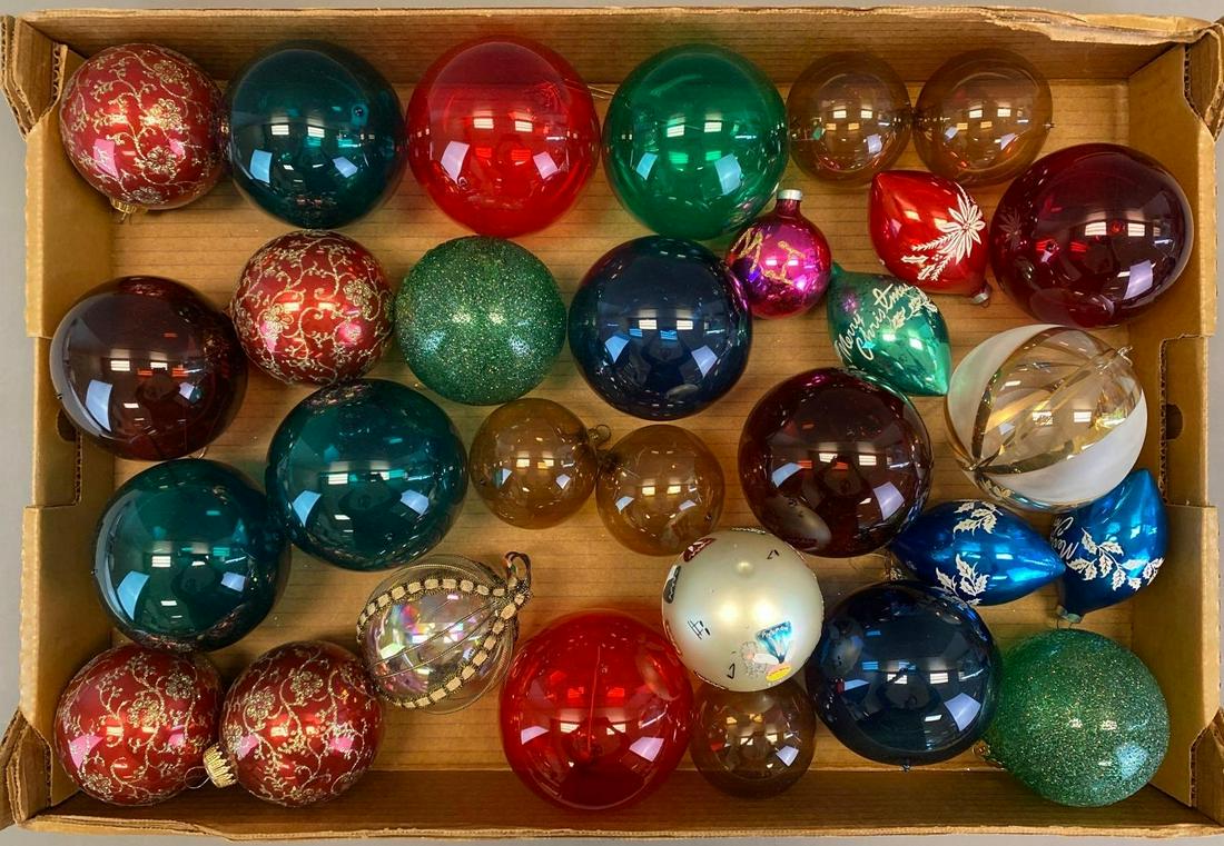 Group of 20+ Glass Christmas Ornaments (1 of 3)