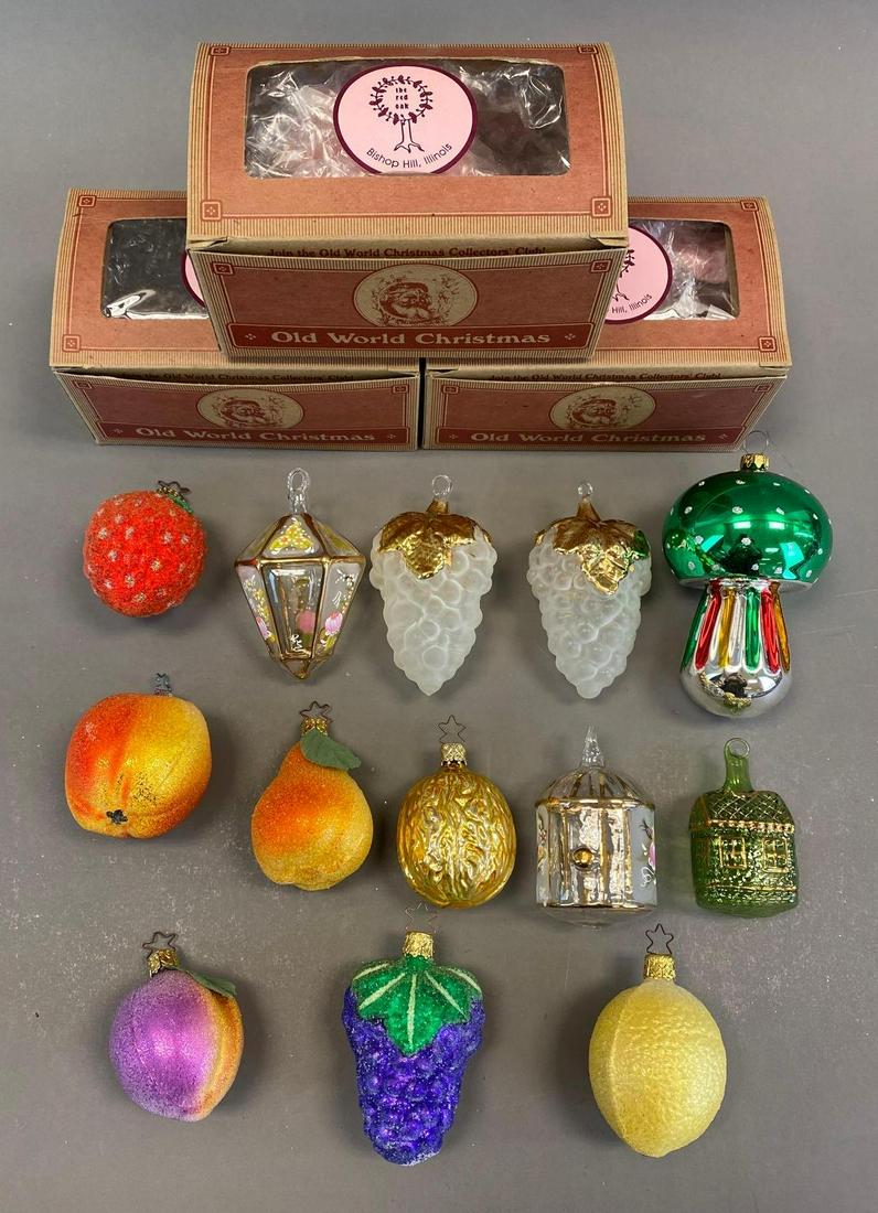 Group of 13 Glass Christmas Ornaments (1 of 3)