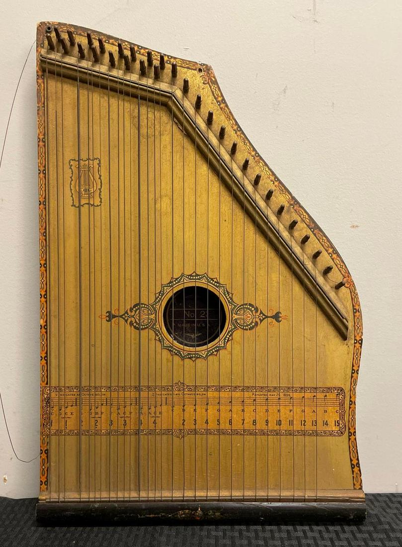 Antique Zither Stringed Instrument (1 of 7)