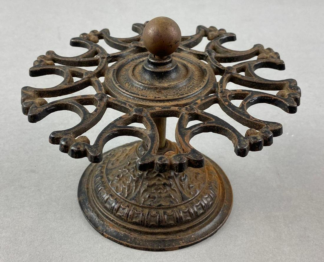 Cast Iron Desk Seal Holder: Measures 5 1/2 x 6 1/2 x 6 1/2 inches