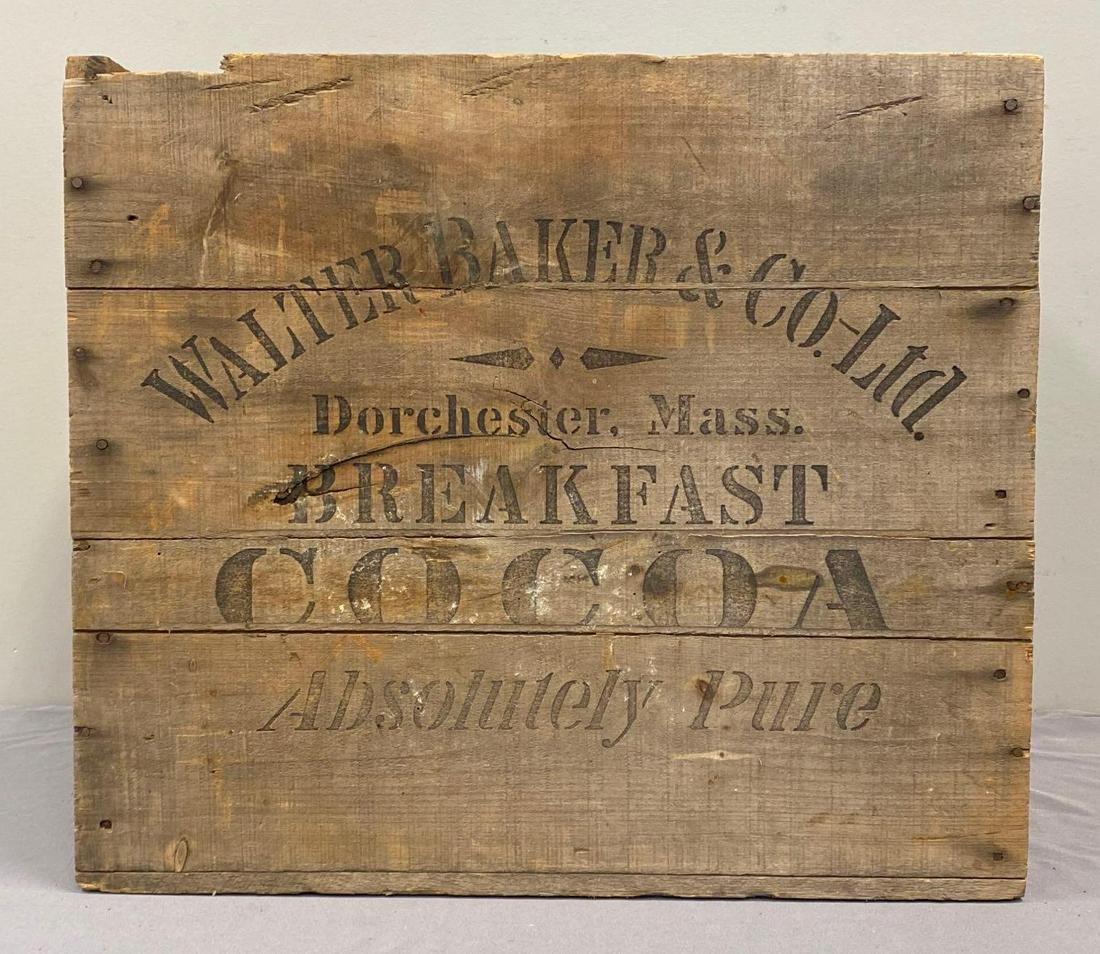 Walter Baker and Co. Breakfast Coca Wood Advertising Crate (1 of 5)