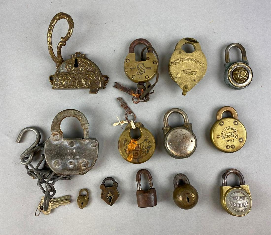 Group of 14 Assorted Padlocks and Keys (1 of 3)