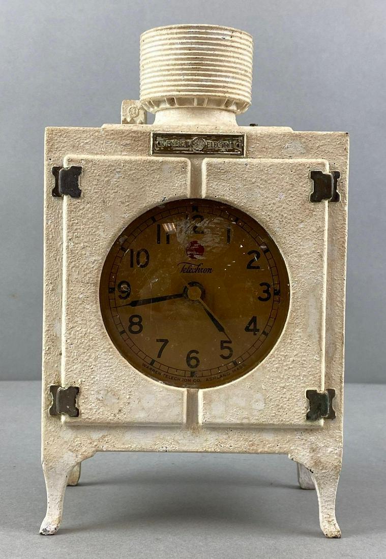 General Electric Telechron Cast Iron Mantle Clock Auction