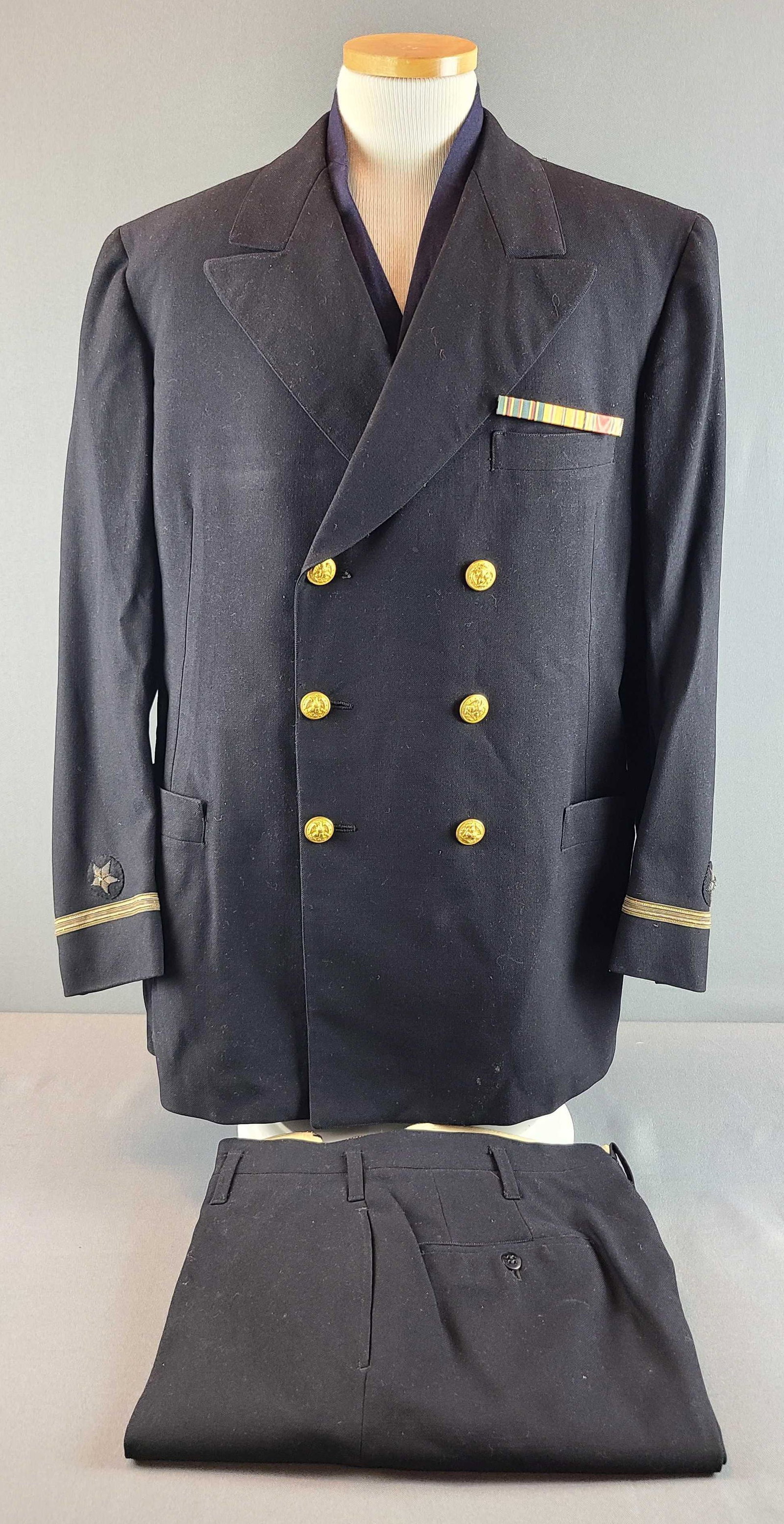 WW2 US Navy Uniform Top Coat and Pants (1 of 9)