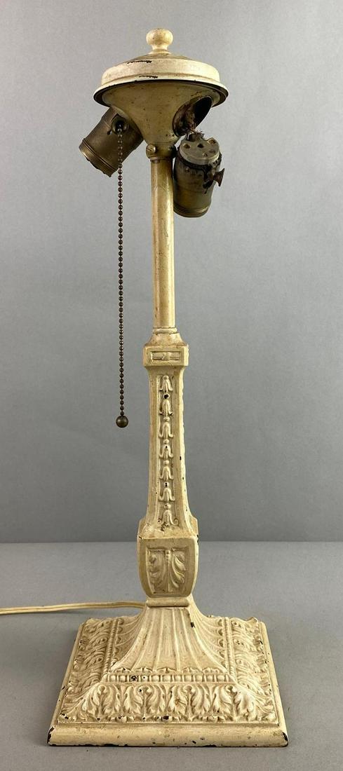 Painted Metal Base Double Light Table Lamp (1 of 7)