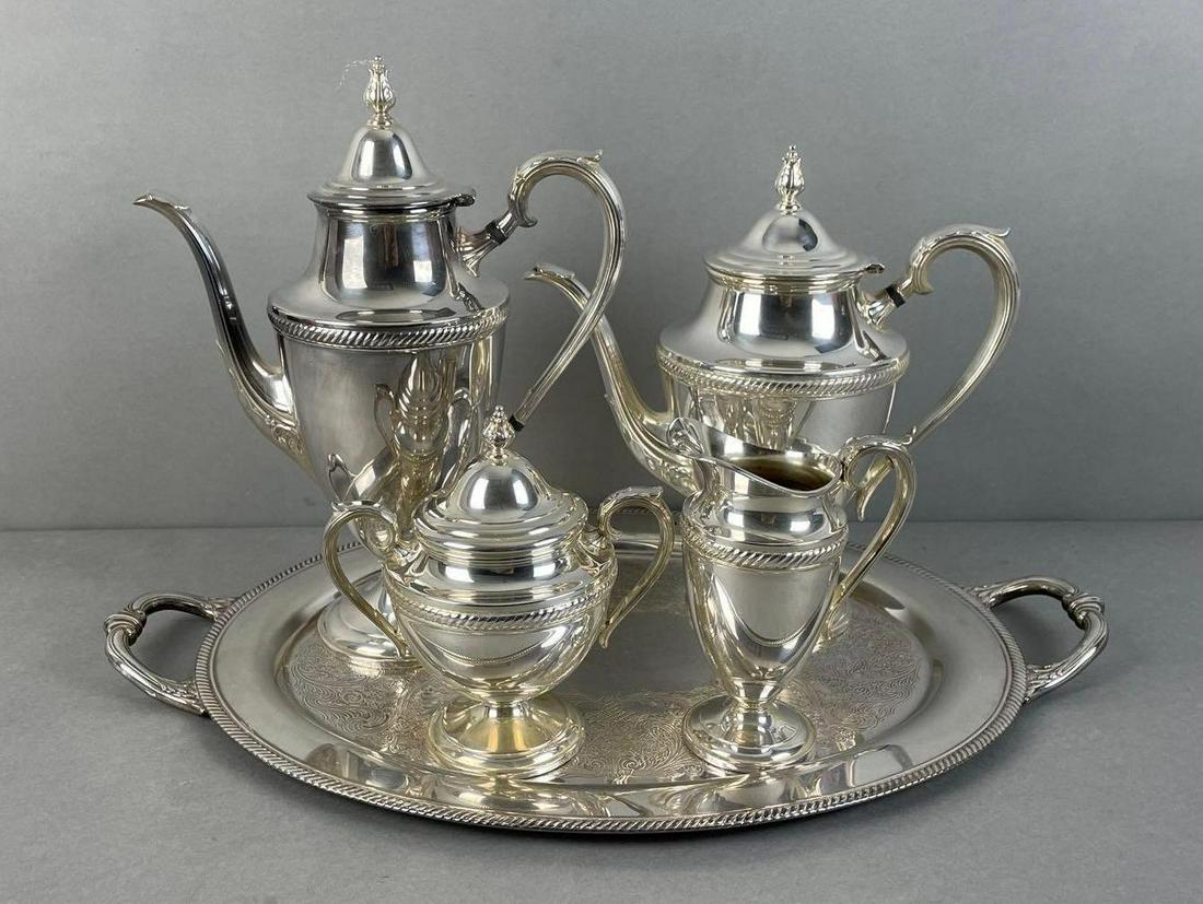 Vintage Castleton International 5 Piece Silver Plate Coffee/Tea Service (1 of 6)