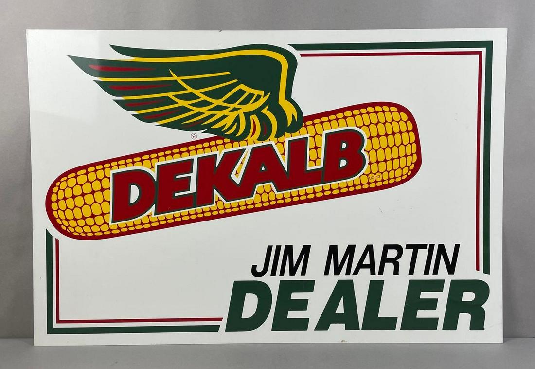 Dekalb Corn Dealer Metal Advertising Sign: Measures 24 x 36 inches