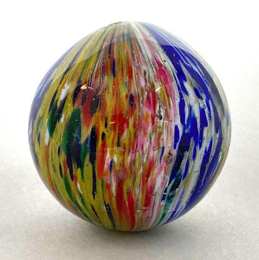German Glass Spotted End of Day Onionskin Marble: Measures 1.7 inches, 4 cm, 43 mm